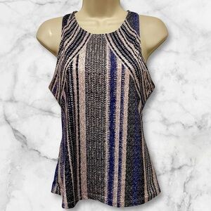 Prana Multicolor Striped Racerback Tank‎ Top. Size Small